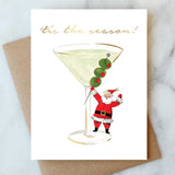 Santa Martini Boxed Notes
