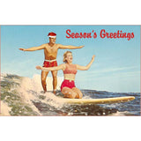 Surfing Couple Postcard