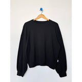Pointelle Core Sweatshirt | Black