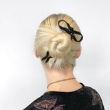 Large Bow Hairpin | Black