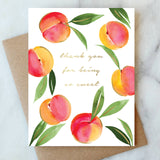 Sweet Peaches Thank You Card