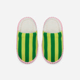 Super Stripe Slide Slippers | Lime Green