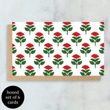 Holiday Block Print Mini Boxed Notes | Set of 6