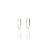 Oval Huggie Hoop Earrings | Sterling Silver
