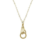 Hand Charm Holder Necklace | 14K