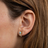 Sun Ray Studs | Fire Opal