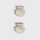 Clam Shell Clips | Pearl Cream + Gold