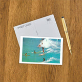 Surfing With Long Boards Postcard