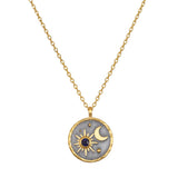 Sun Moon Necklace | Blue Sapphire