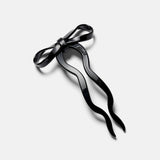 Large Bow Hairpin | Black