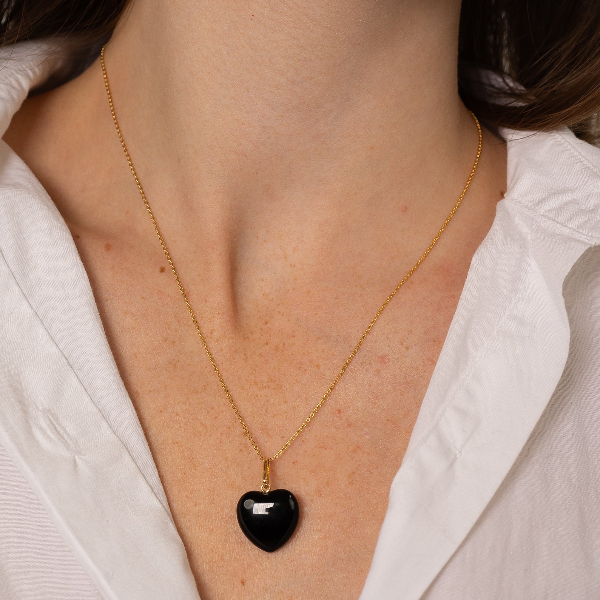 Onyx Heart Necklace – Becket and Quill