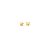 Tiny Skull Stud Earrings | 18K GV