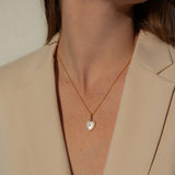 Isabel Pearl Heart Necklace