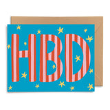 HBD Blue Stars Card