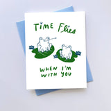 Time Flies Frog Card