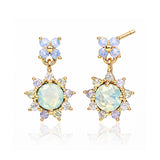 Sun + Flower Studs | Iridescent Pastel