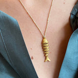Moving Fish Lurex Necklace