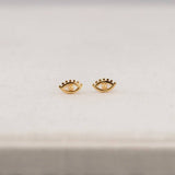 Evil Eye Stud Earrings | 18K GV