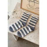 Wide Stripe Wally Socks | Grey