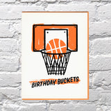 Basketball Buckets Birthday Card