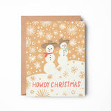 Howdy Christmas Snowmen Card
