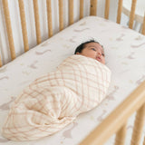 Charlie Grid Cotton Swaddle
