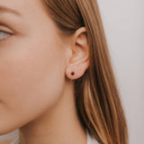 Huggie Earrings | Obsidian