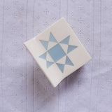 Faded Denim Quilt Claw Clip