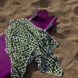 Coco Rainbow Woven Towel | Olive