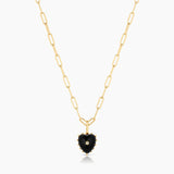 Isabel Paper Chain Necklace | Onyx