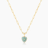 Isabel Amazonite Heart Necklace