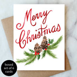 Pinecones Merry Christmas Boxed Notes