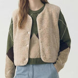 Cozyline Sherpa Vest | Taupe
