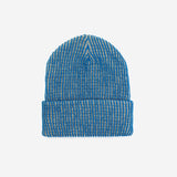 Grid Knit Beanie | Cobalt + Sand