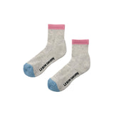 Color Block Girlfriend Socks | Grey + Pink