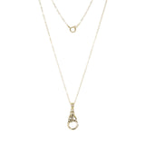 Single Hand Charm Holder Necklace | 14k Gold