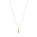 Sacred Heart Charm Necklace | 14k Gold