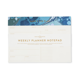 Weekly Planner Pad | Teal Marbling