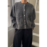 Amélie Alpaca Cardigan | Charcoal