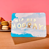 Gold Hip Hip Hooray Card