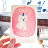 Let's Party Dog Card