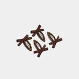 Bow Snap Clips | Chocolate