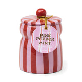Striped Cabana Candle | Pink Peppermint
