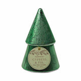 Mercury Glass Tree Candle | Cypress + Fir