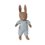 Brown Micro Rabbit | Blue Knit