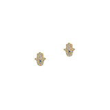 Pave Hamsa Studs
