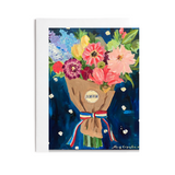 Bonjour Ribbon Bouquet Card