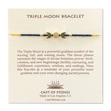 Triple Moon Bracelet | Midnight + Gold