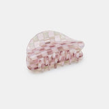 Checker Claw Clip | Smoky Quartz