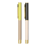 Set of 2 Color Block Pens | Off White + Taupe